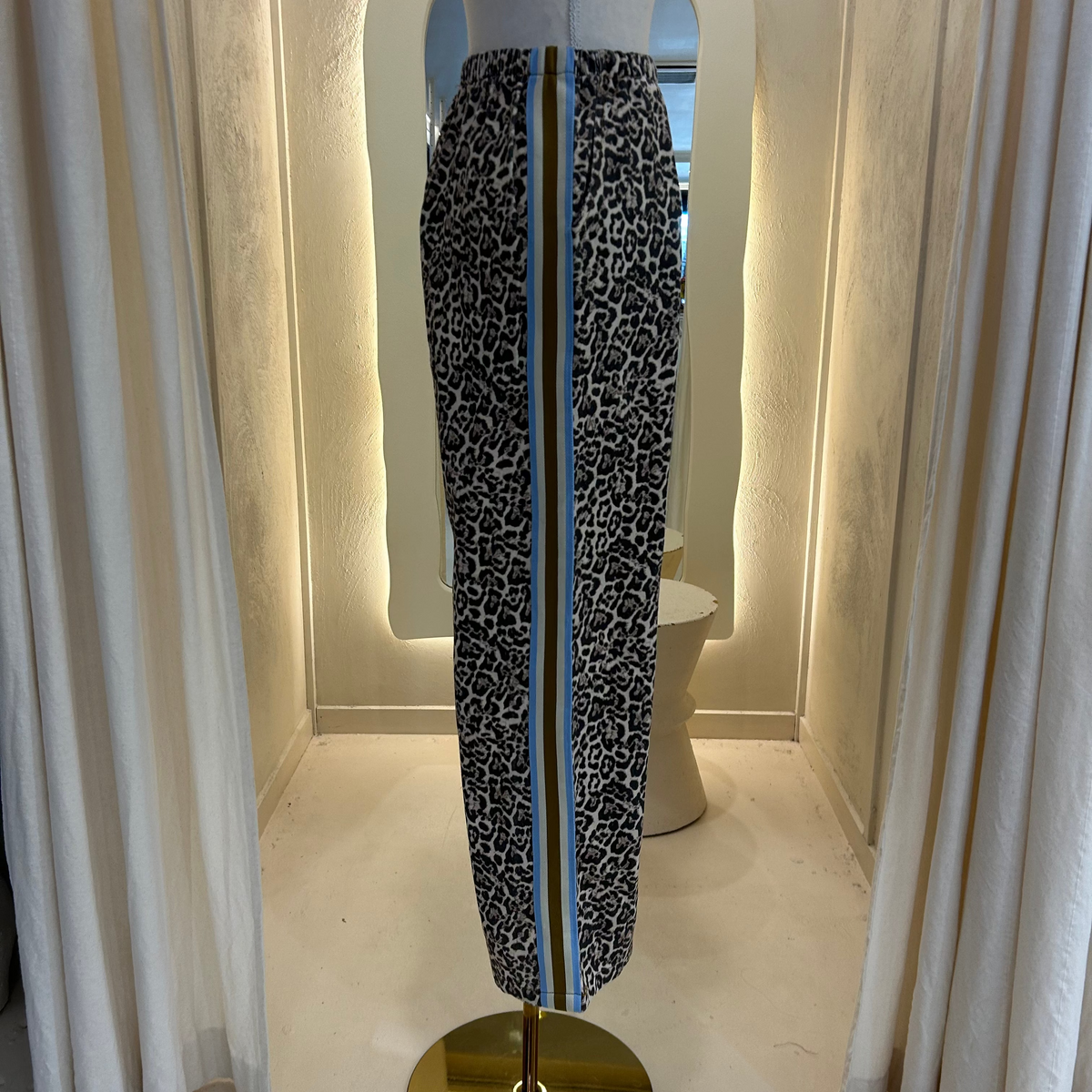 leopard pants - blue/mocha - by Frankie