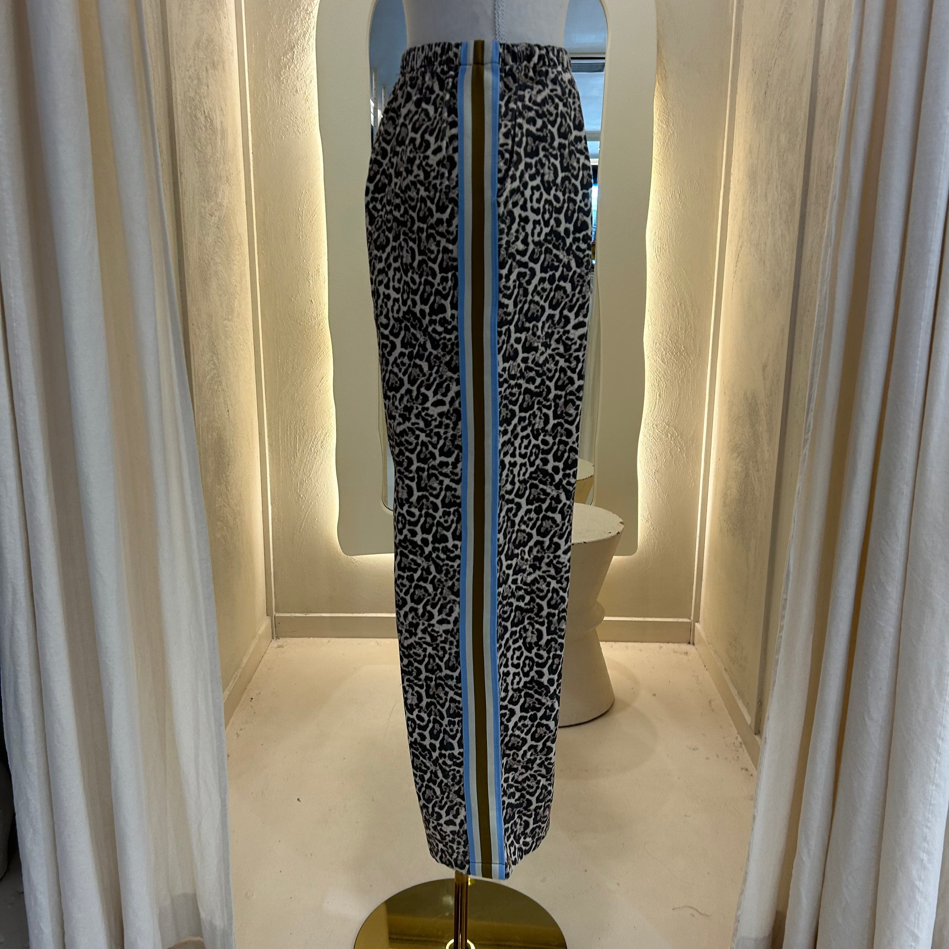 leopard pants - blue/mocha - by Frankie