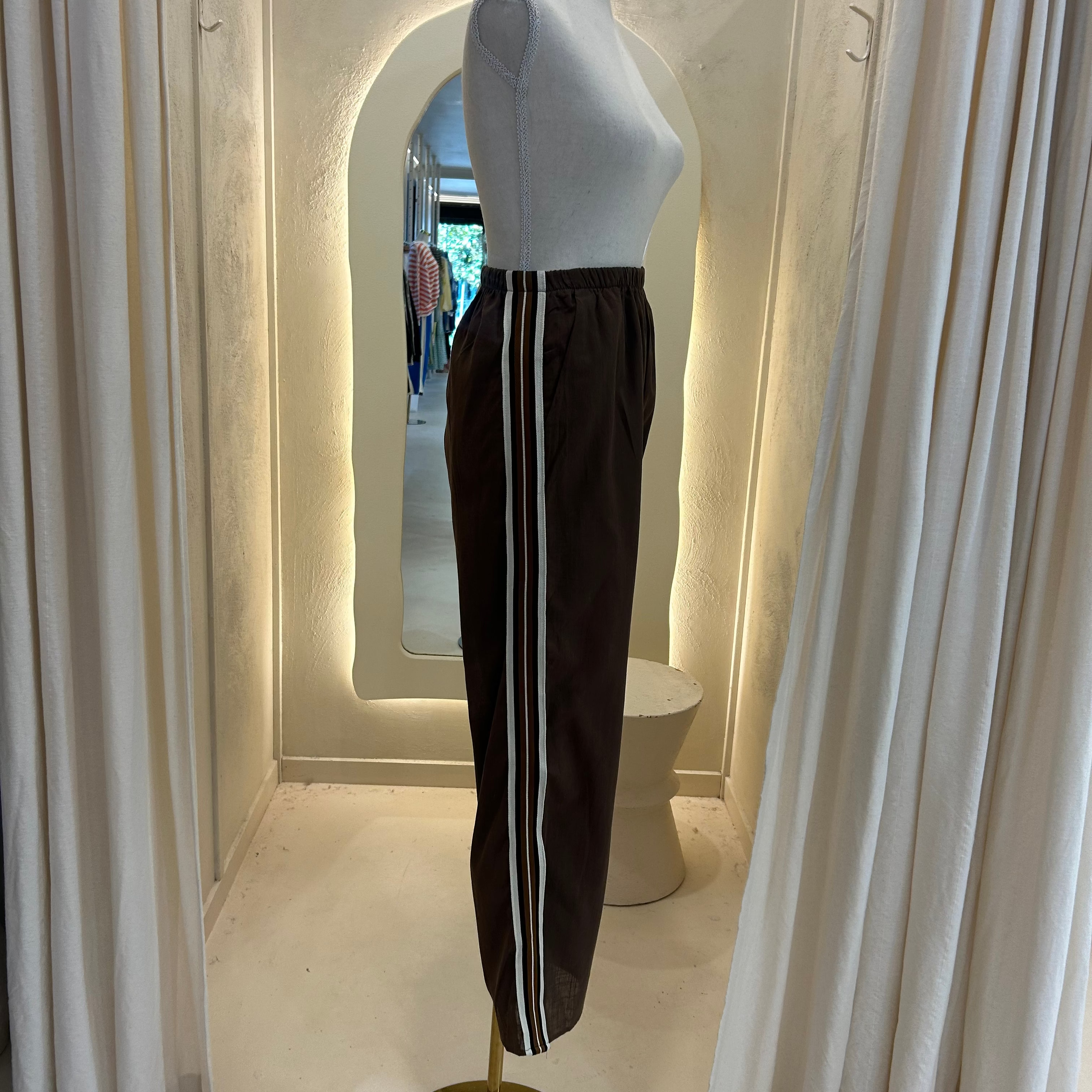 brown racer pants - by Frankie