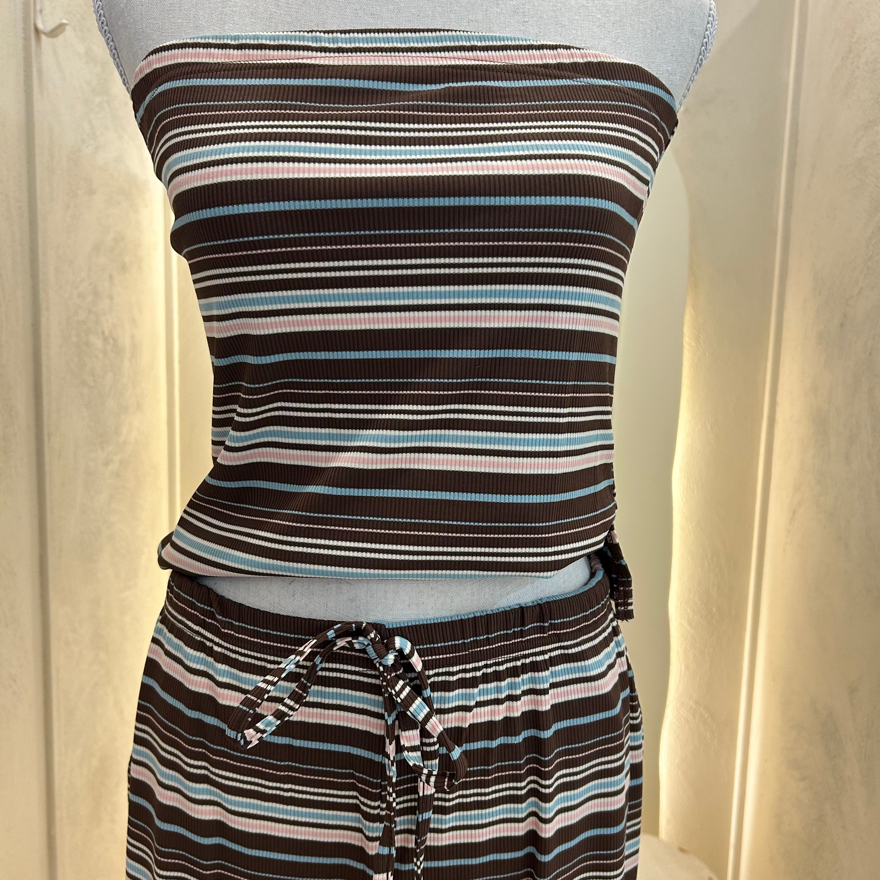 stripe strapless top and pant - by Frankie