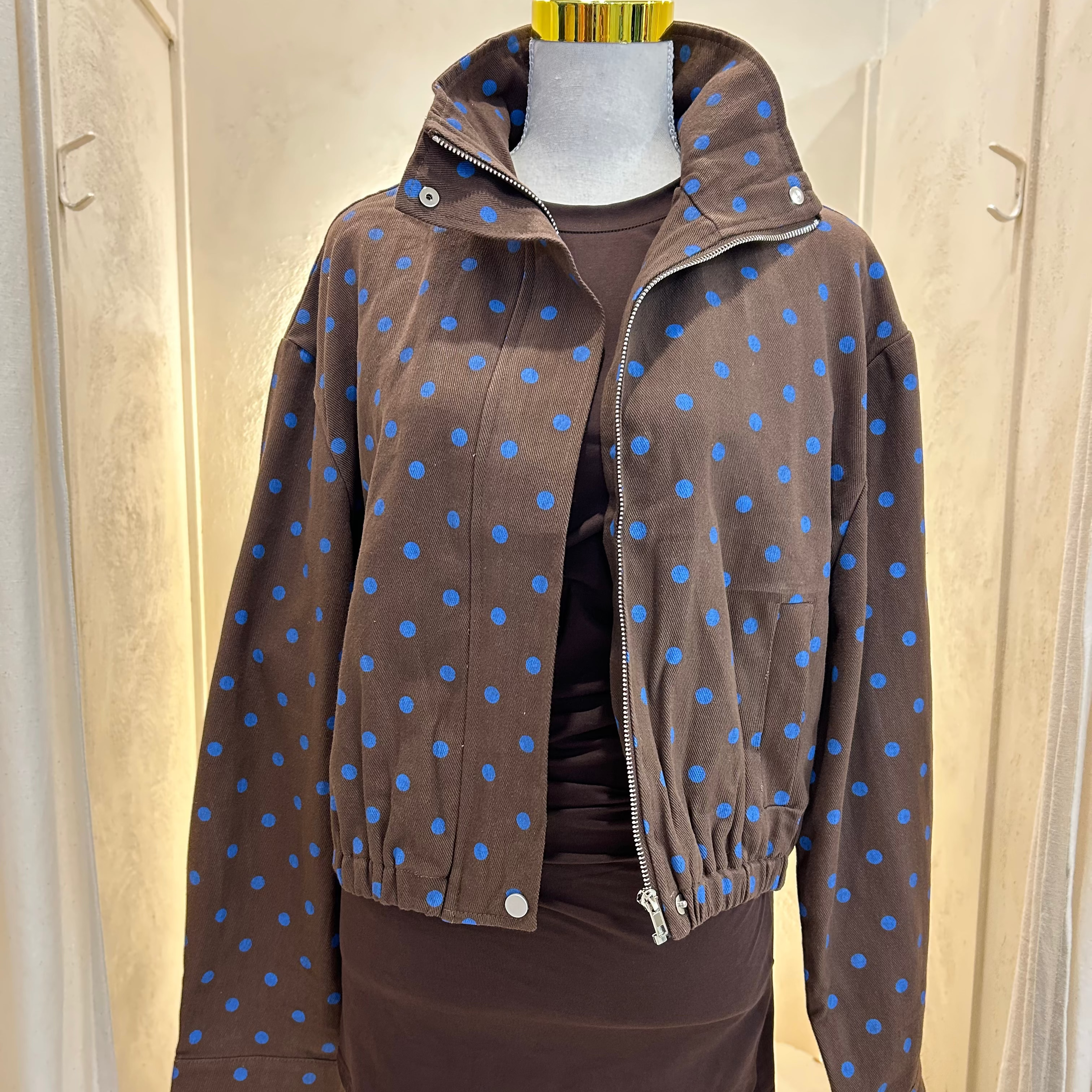 By Frankie - funnel neck choc brown jacket