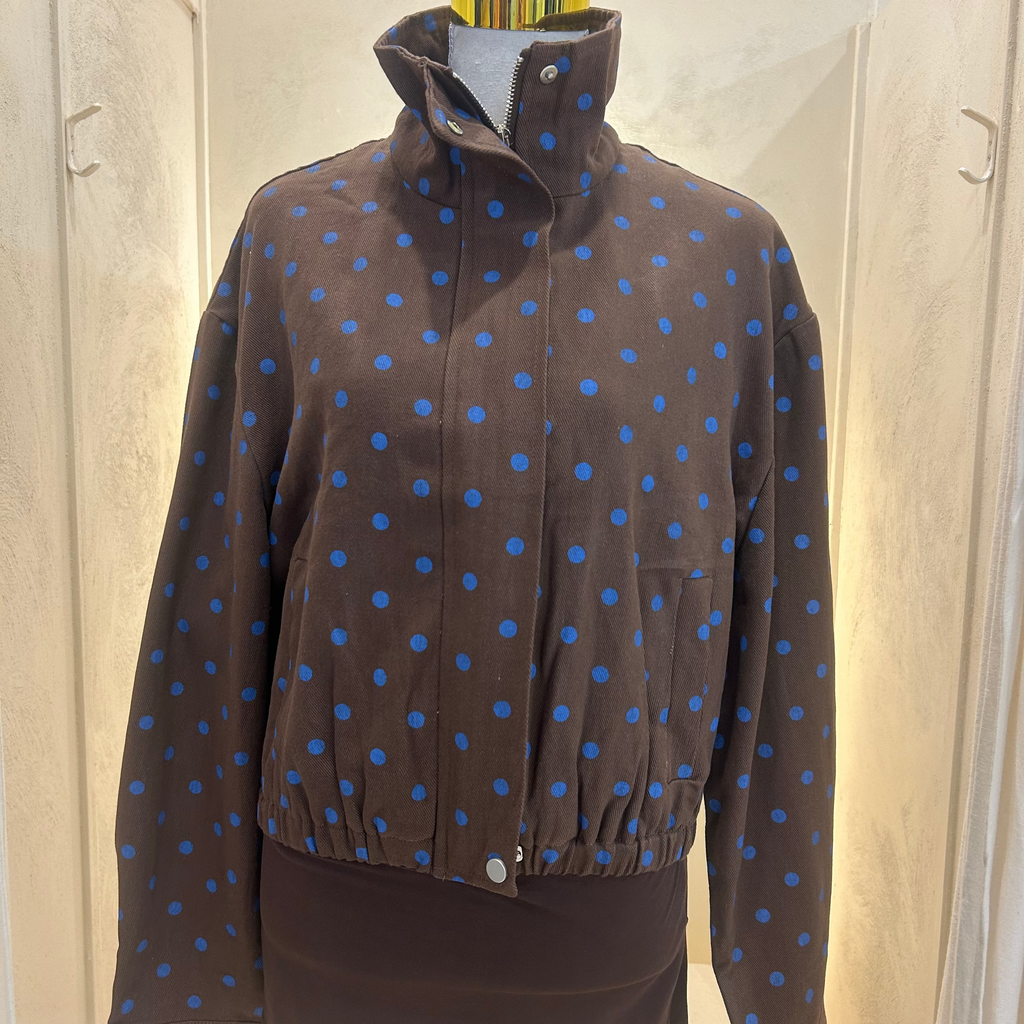 By Frankie - funnel neck choc brown jacket