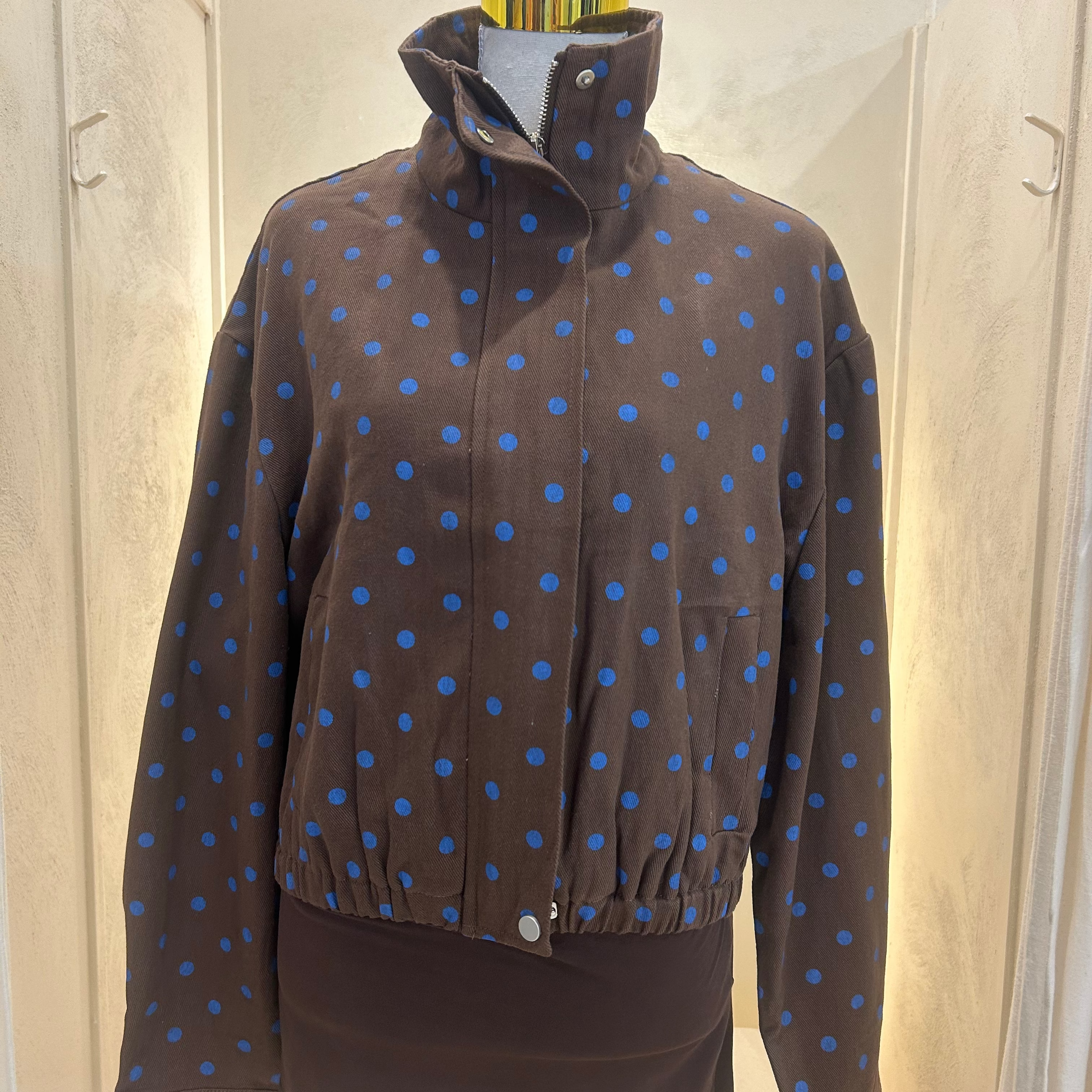 By Frankie - funnel neck choc brown jacket