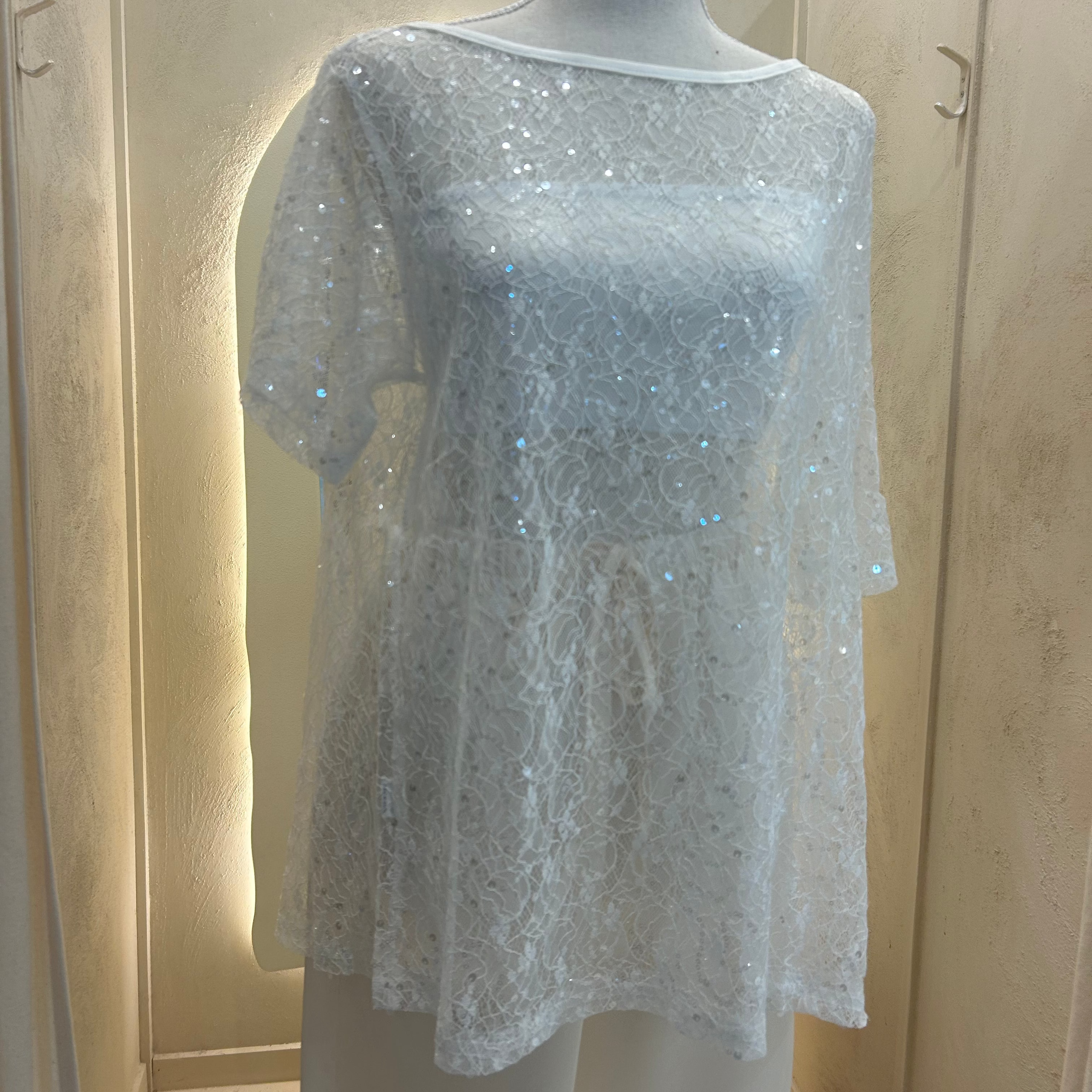 satin pant/lace top set - by Frankie