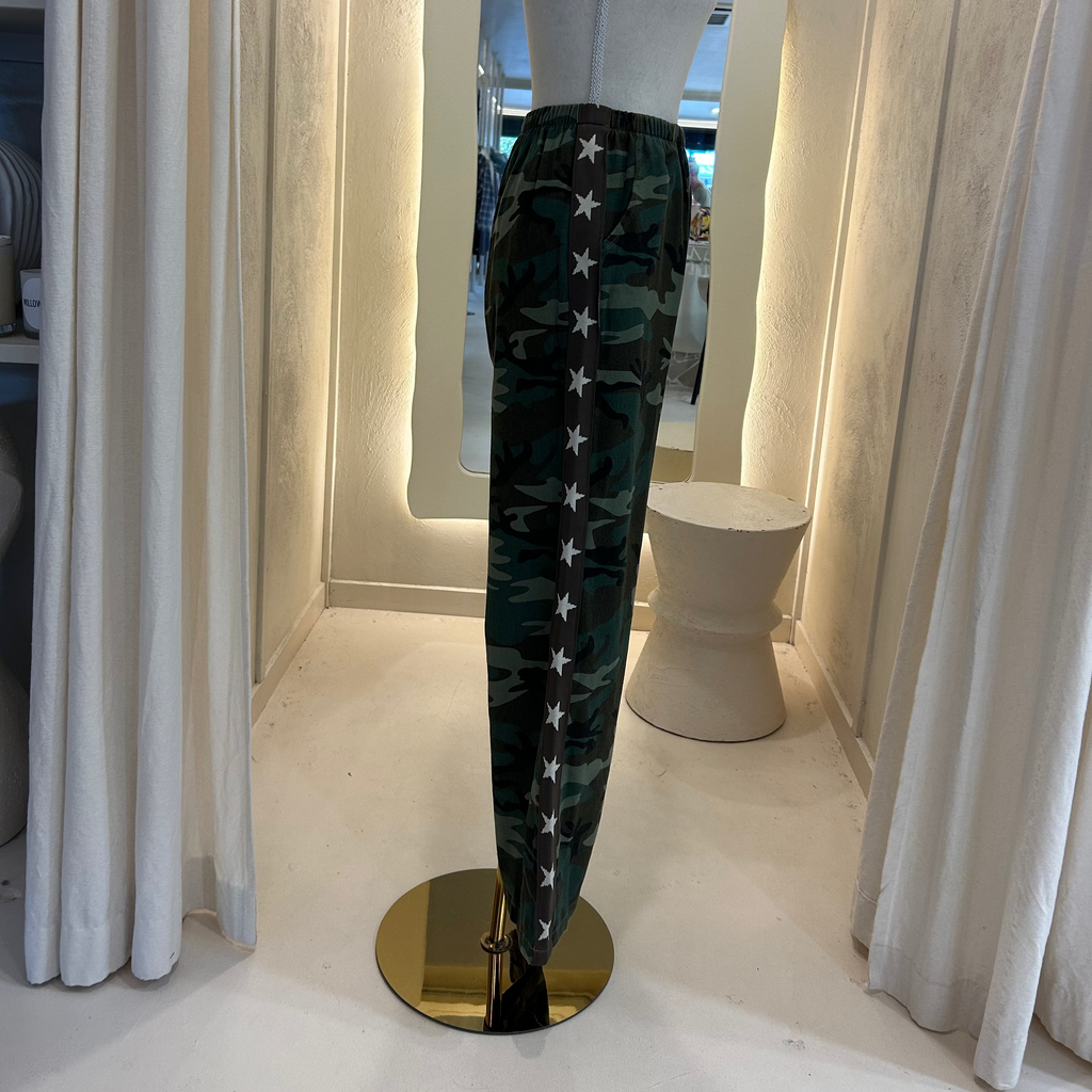 camo pants with star race stripe-  by Frankie