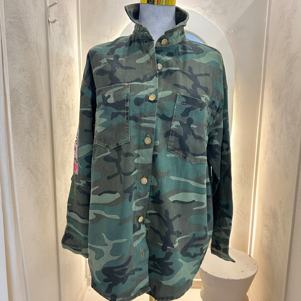camo shacket - by Frankie