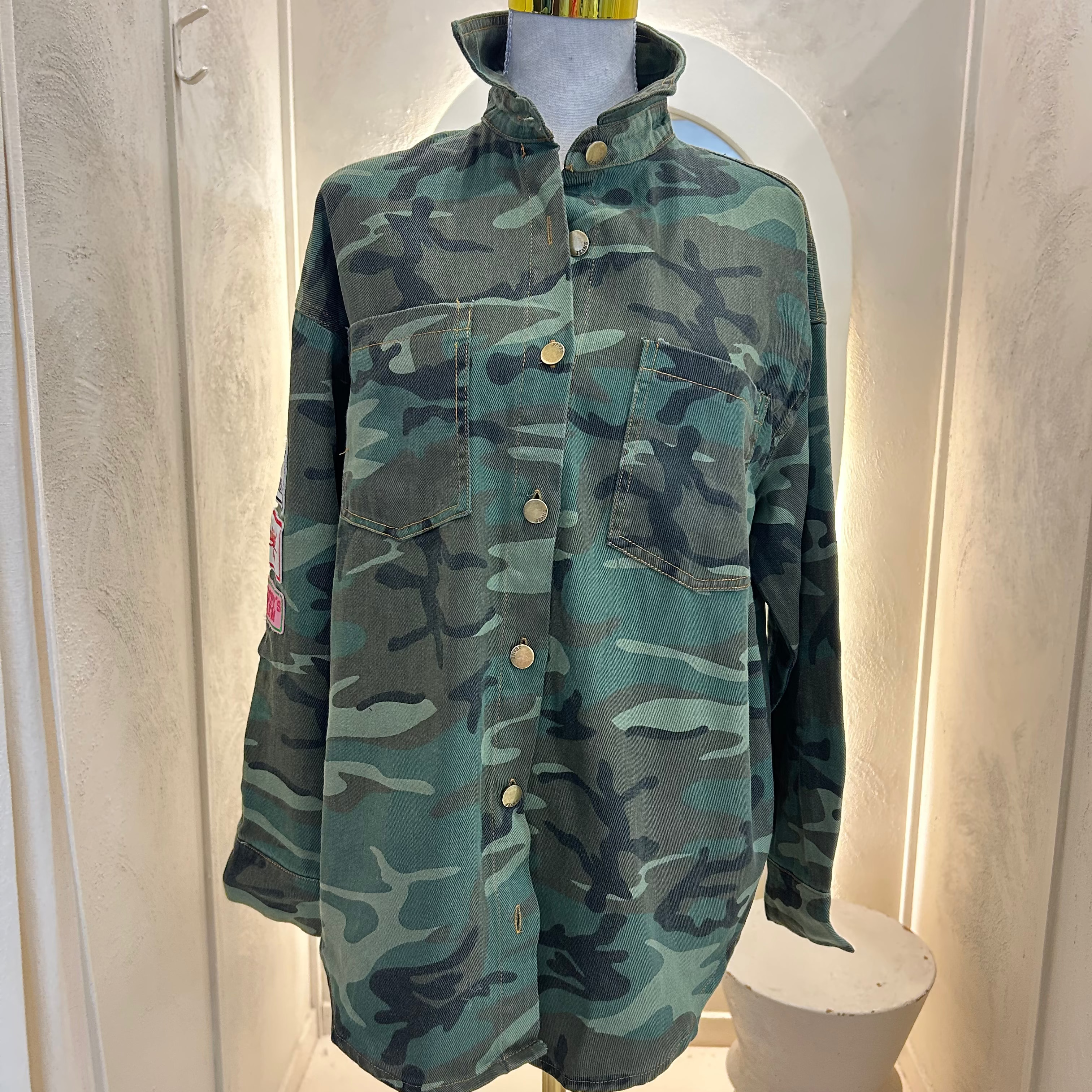 camo shacket - by Frankie