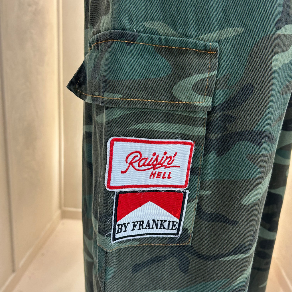 cargo camo patches pants - by Frankie