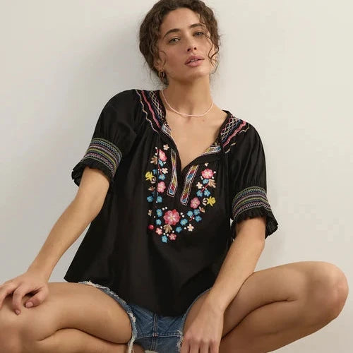 Alana Embroidered Blouse - auguste the label
