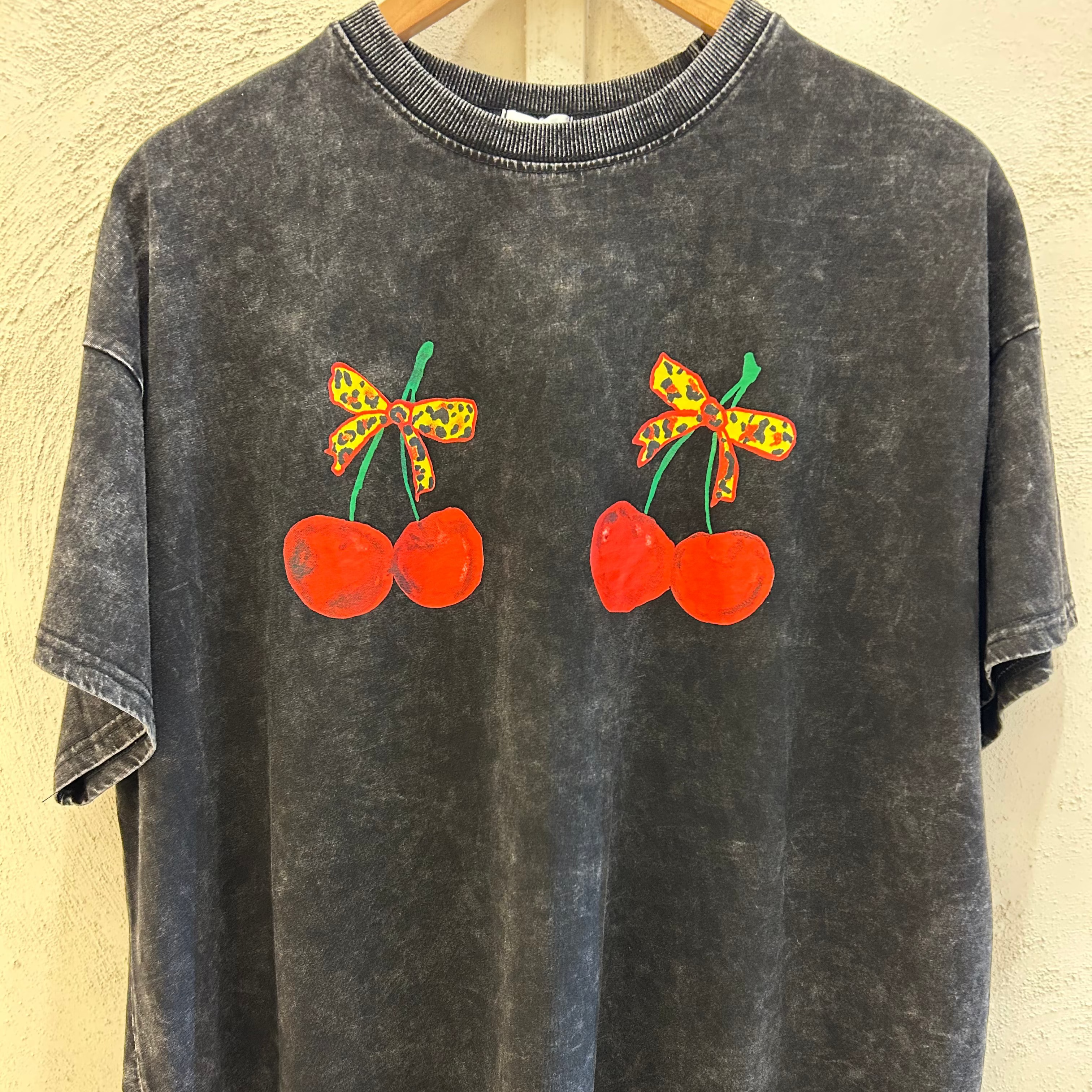 double cherry- black tee-by Frankie