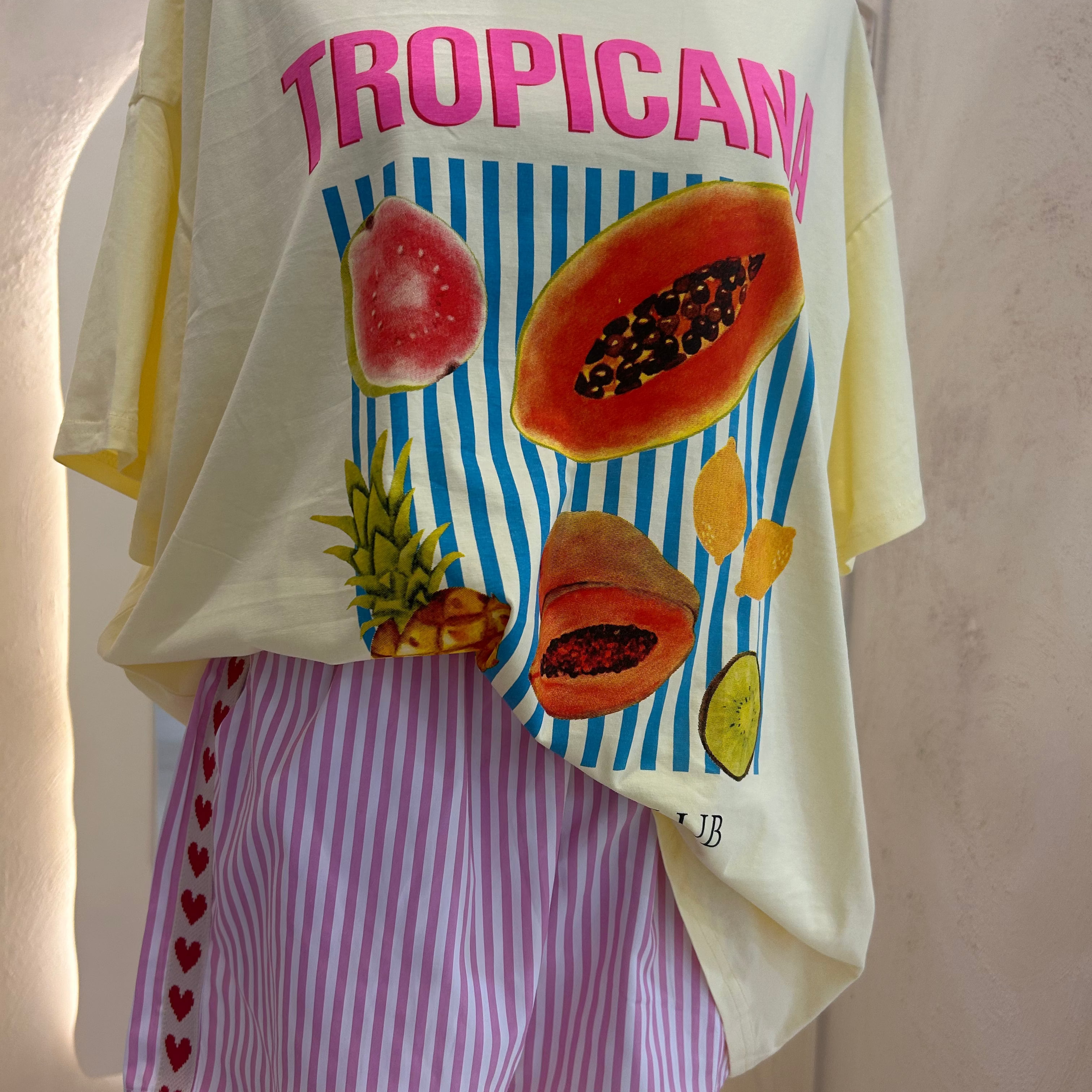 Tropicana Havana Club-Set-yellow-pink shorts