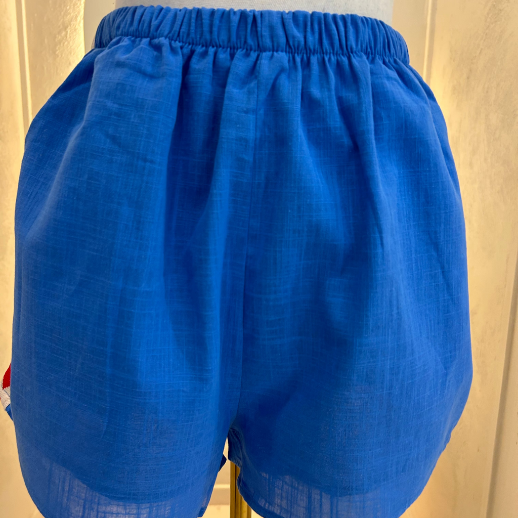 heart shorts-By Frankie-Blue shorts