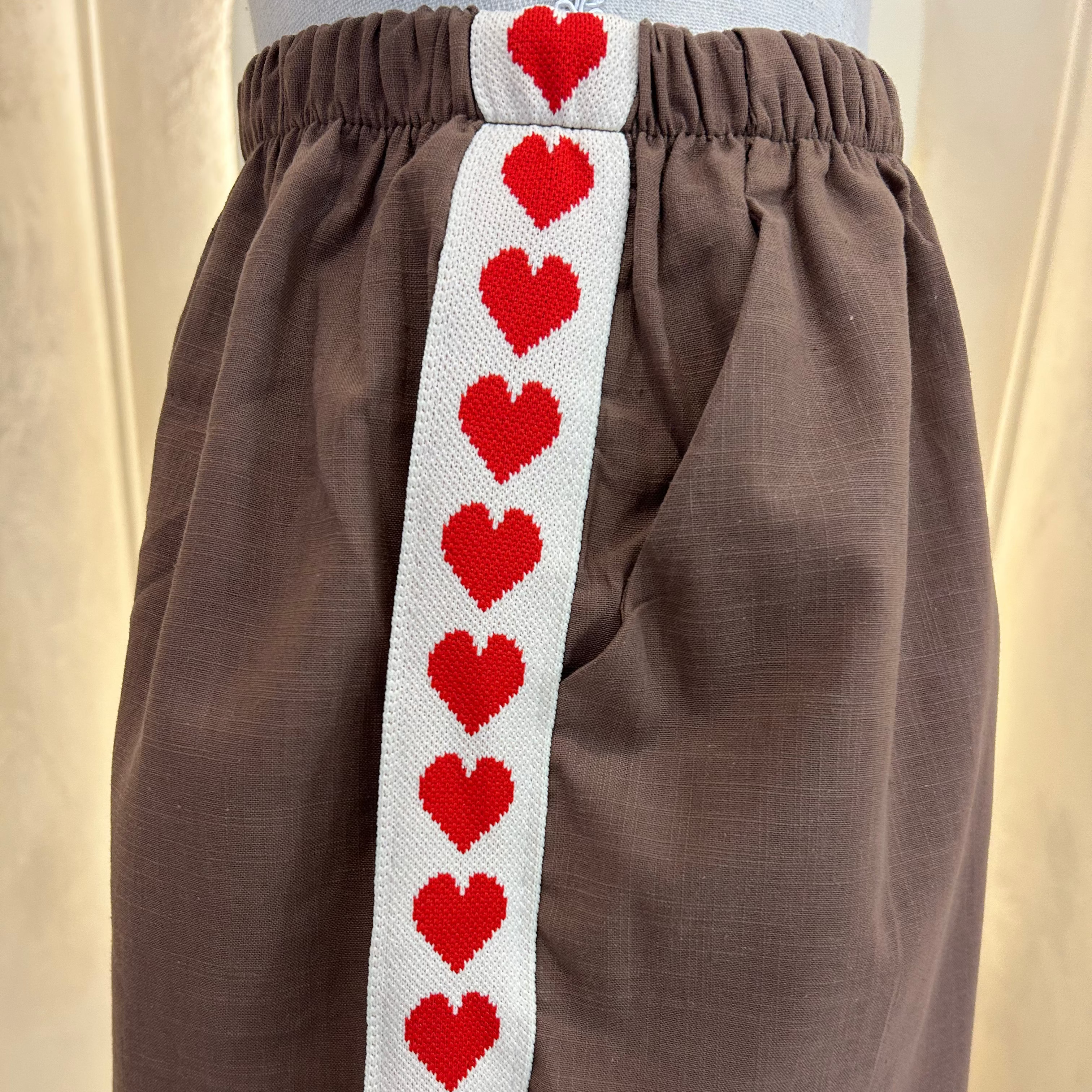 heart shorts-By Frankie-Brown shorts