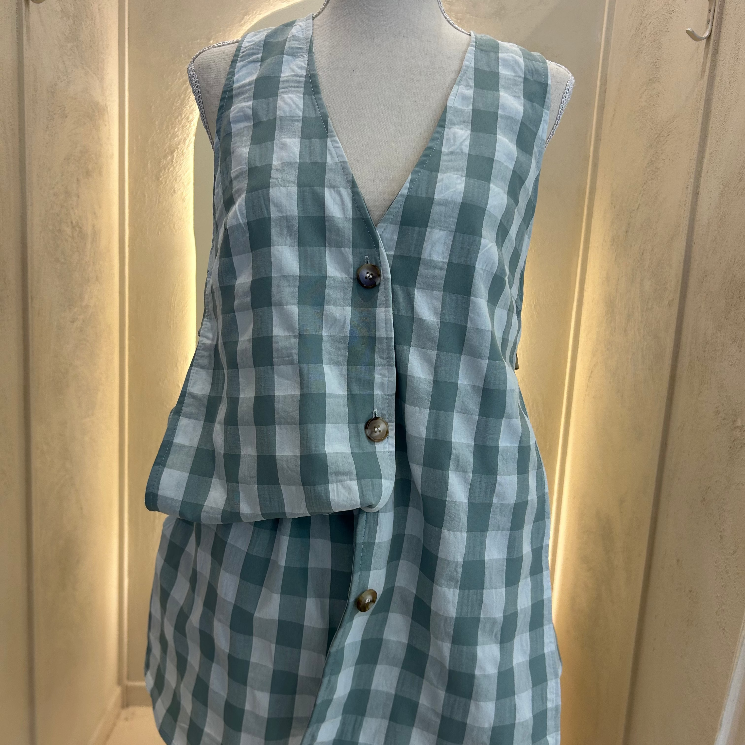 sage gingham set - by Frankie-set