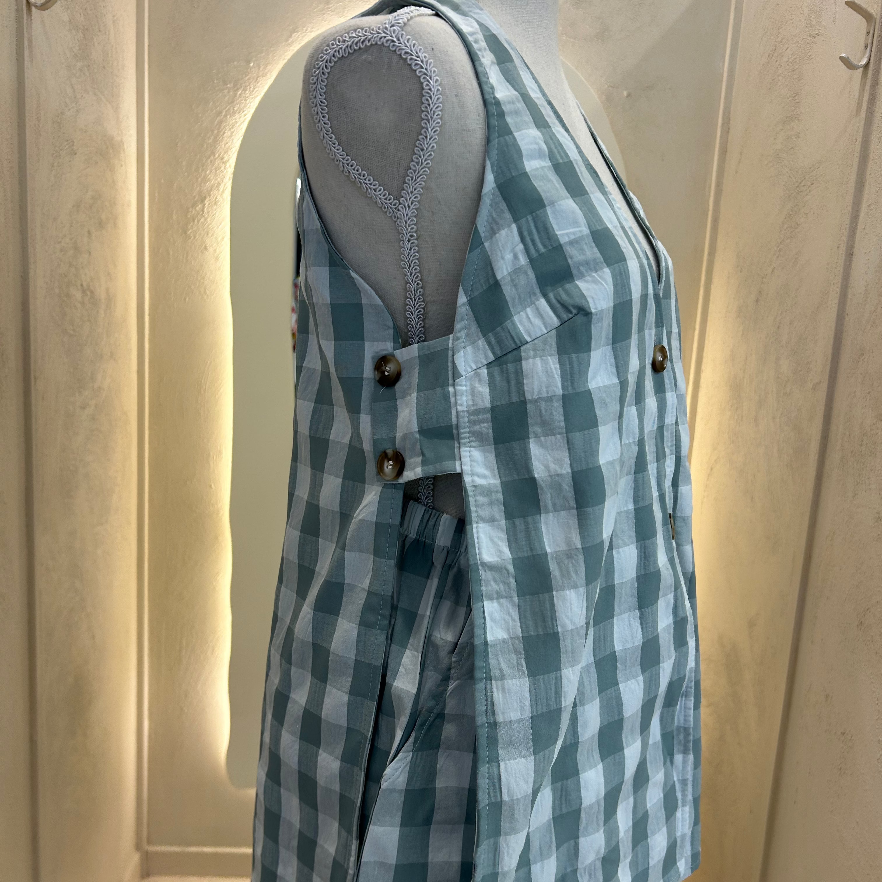 sage gingham set - by Frankie-set