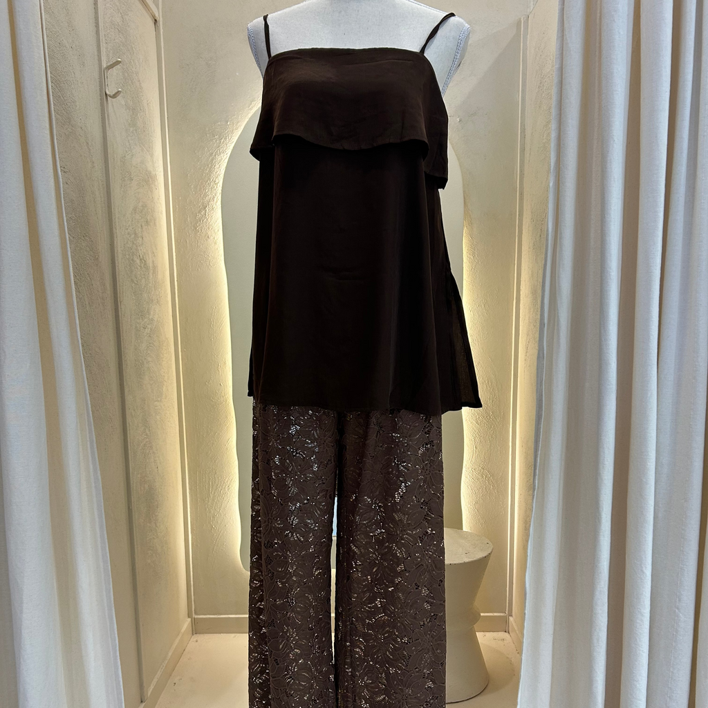 brown lace set - by Frankie