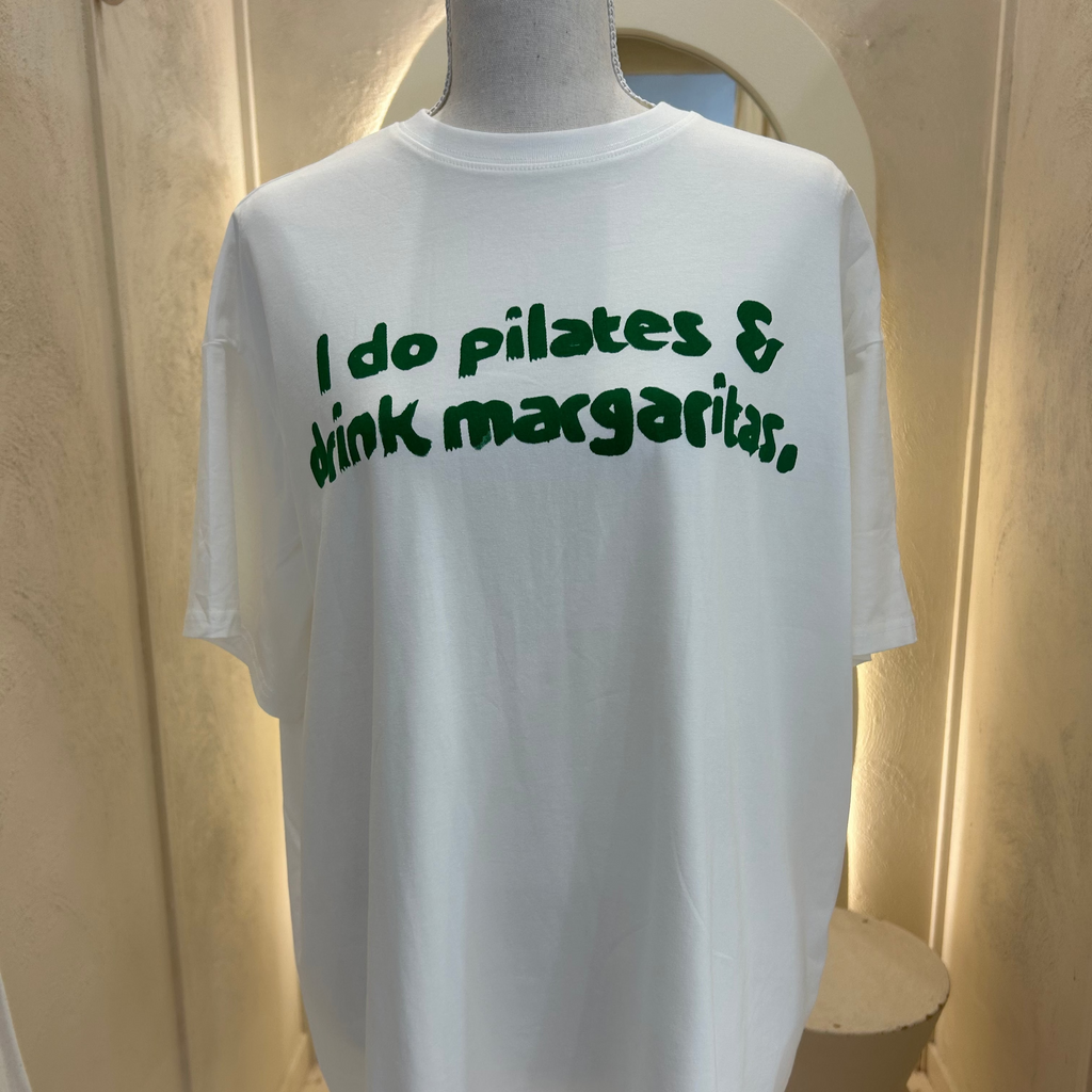 I do pilates & drink margaritas tee-by Frankie