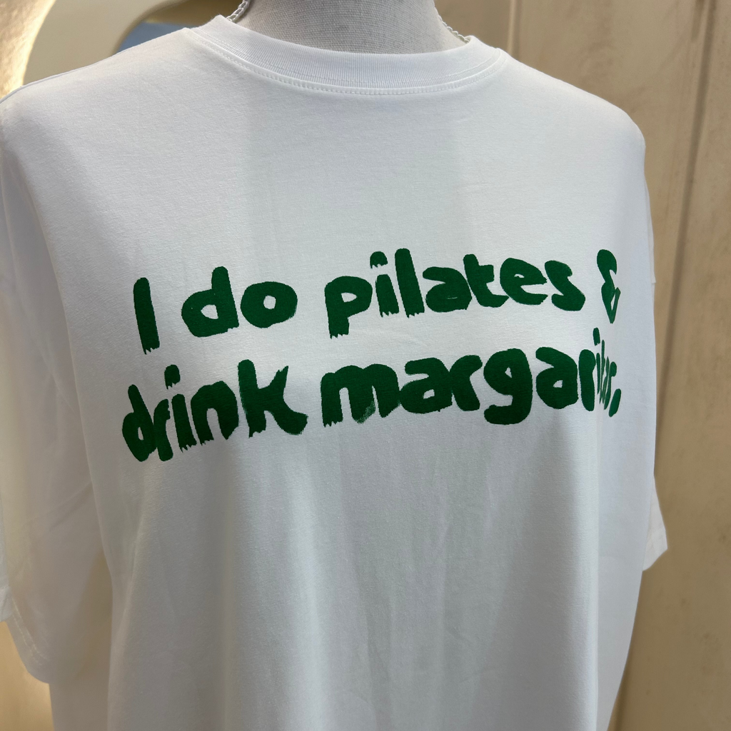 I do pilates & drink margaritas tee-by Frankie