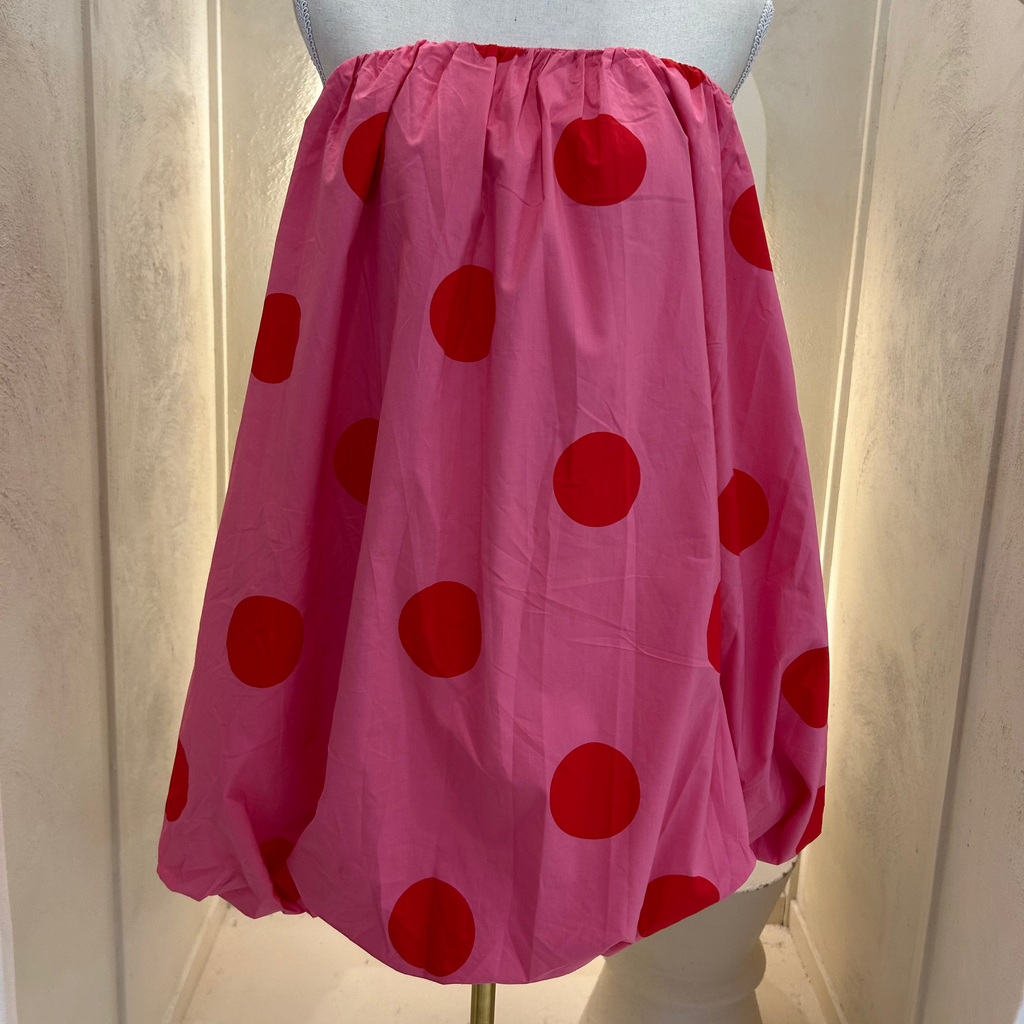 pink and red bubble dress-by Frankie