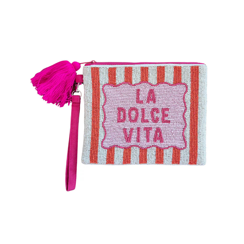la dolce vita beaded purse