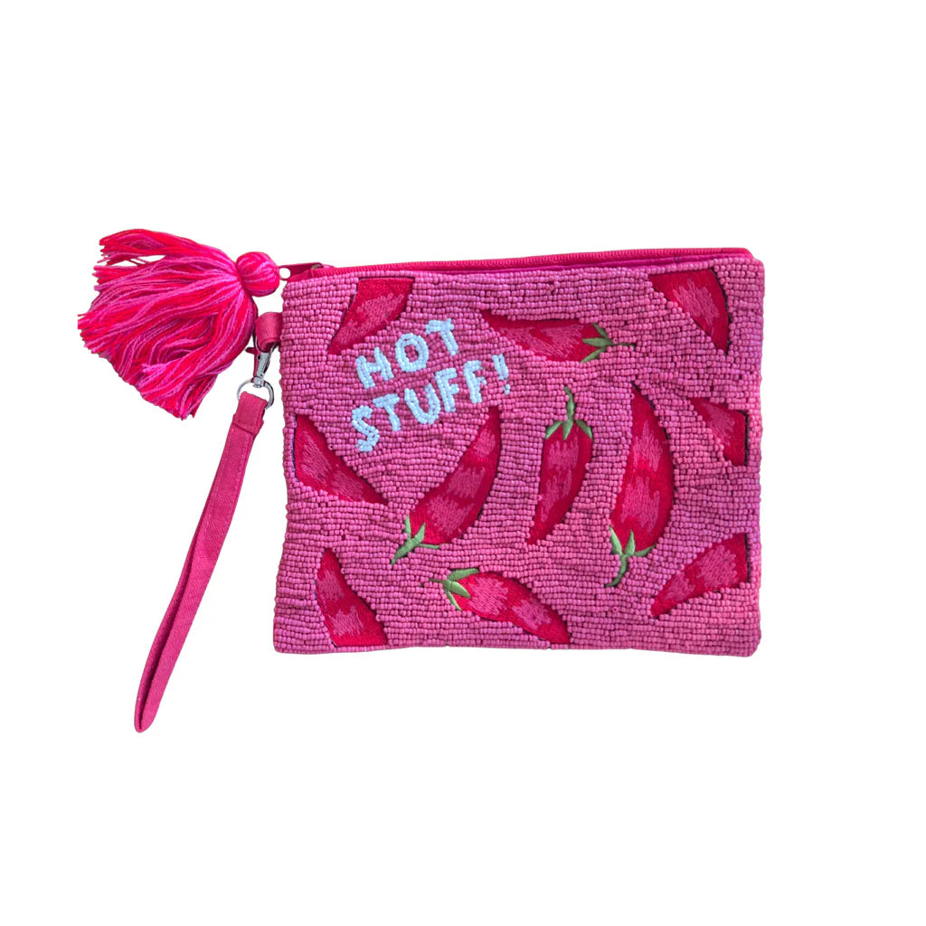 hot stuff - beaded purse - chilli purse