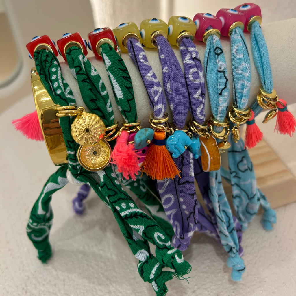bandana bracelets - charm bracelets