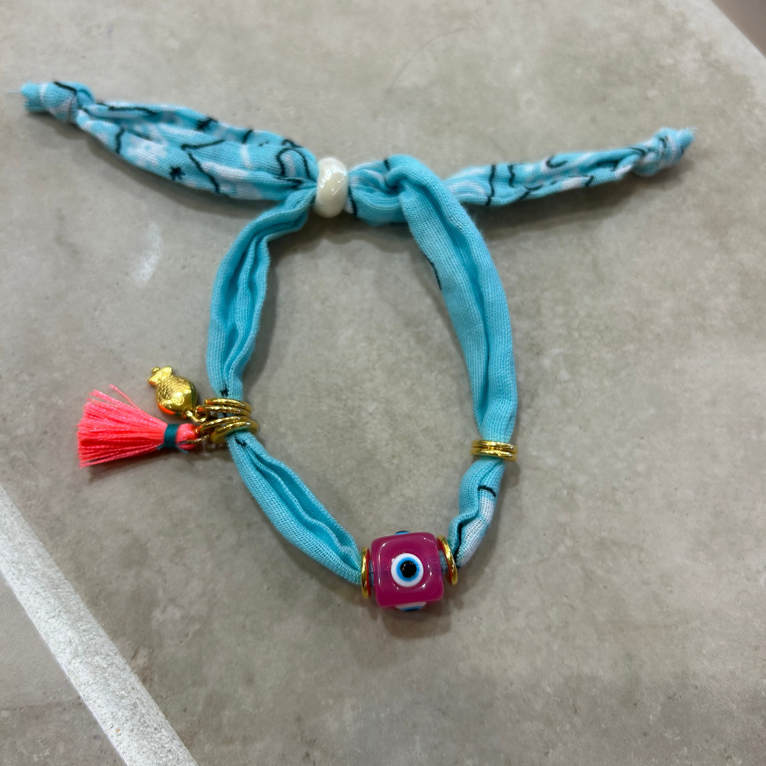 bandana bracelets - charm bracelets-blue bracelet