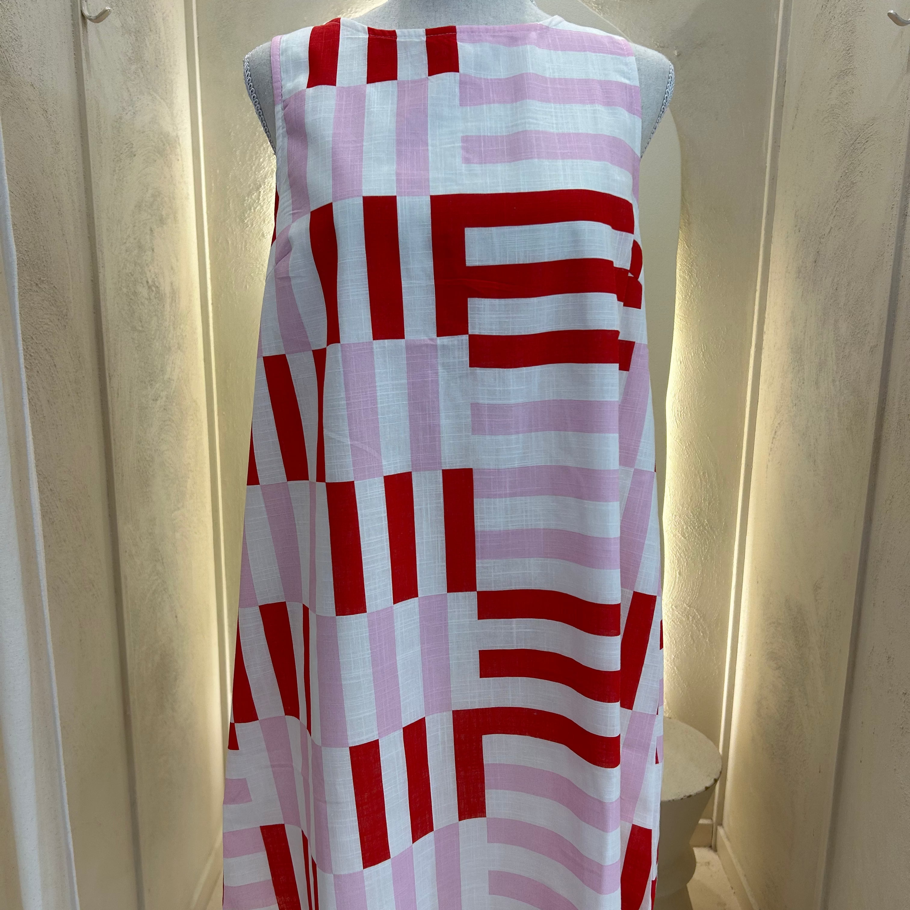 pink and red stripe dress-by Frankie