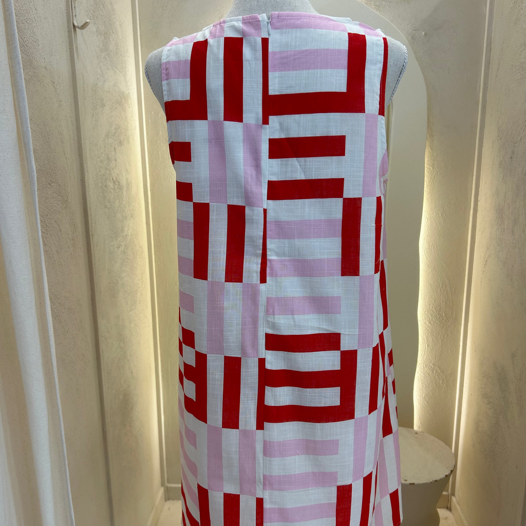 pink and red stripe dress-by Frankie