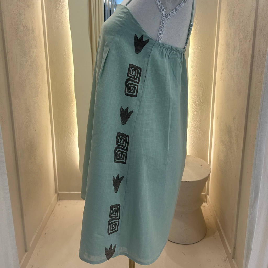 sage and green mini dress-by Frankie