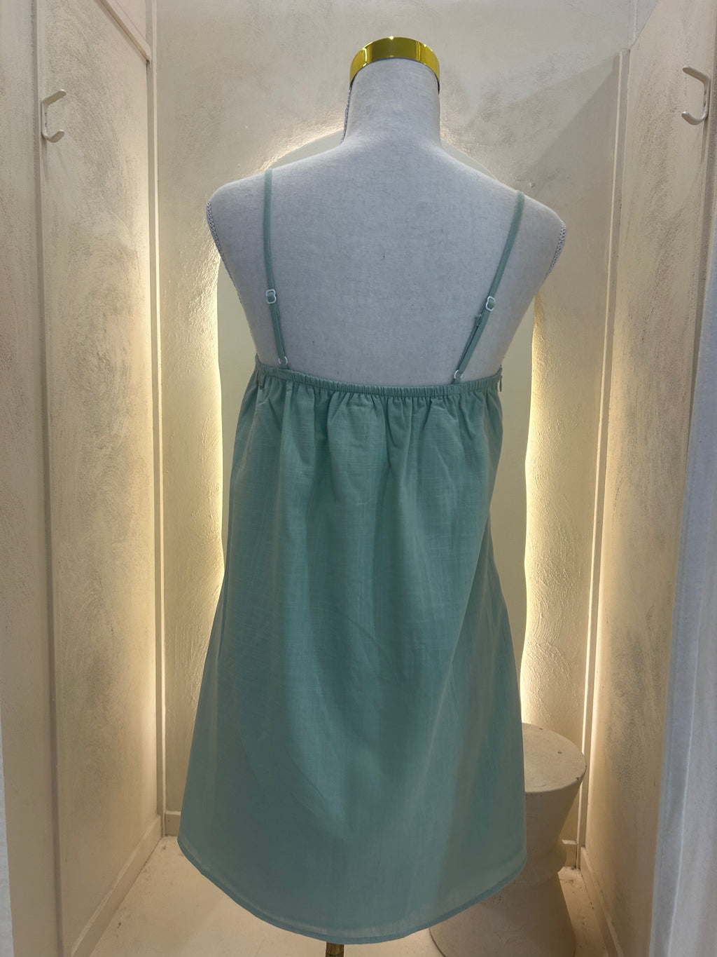 Sage/Brown Side Print Mini Dress