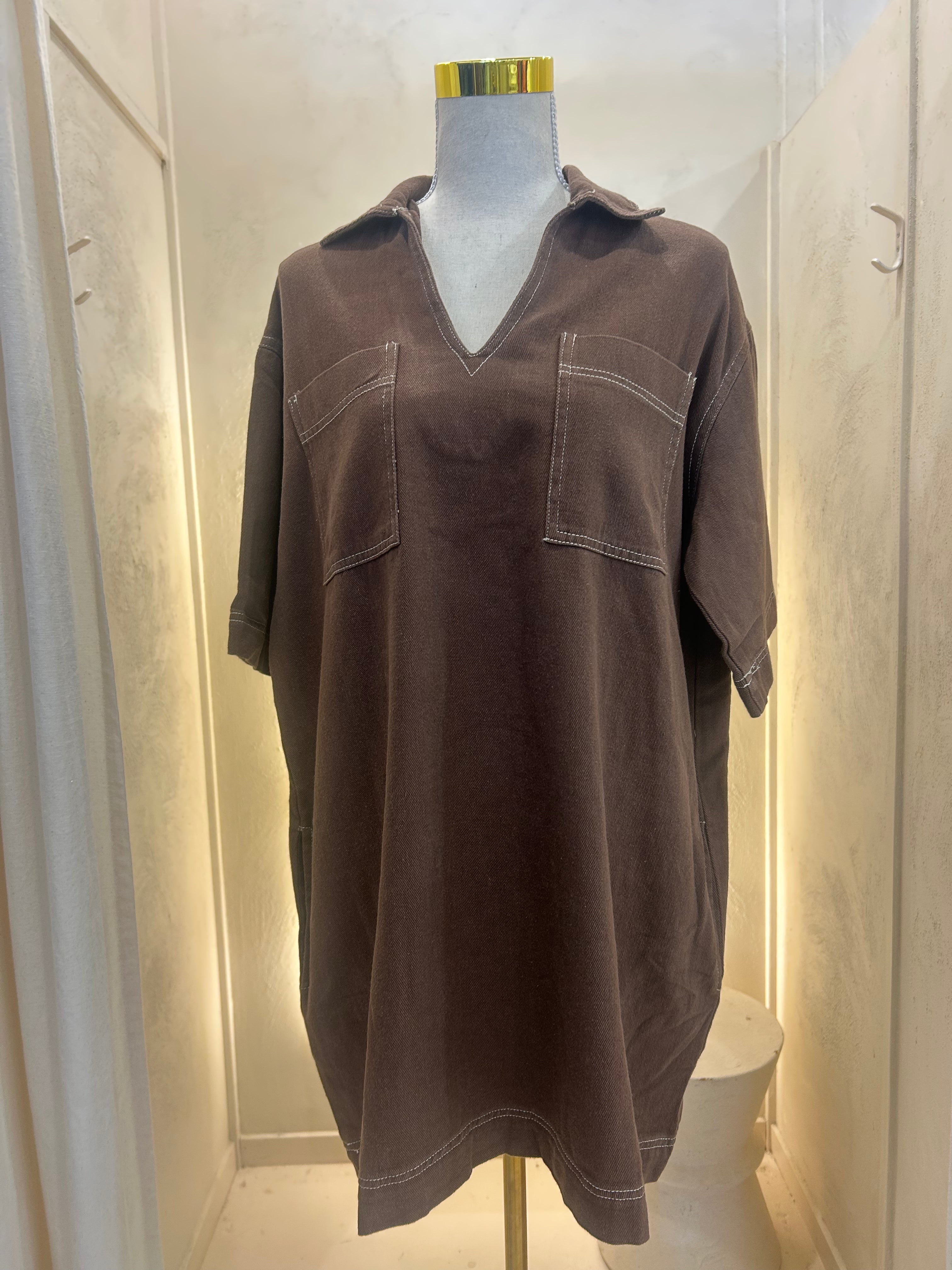 chocolate denim dress