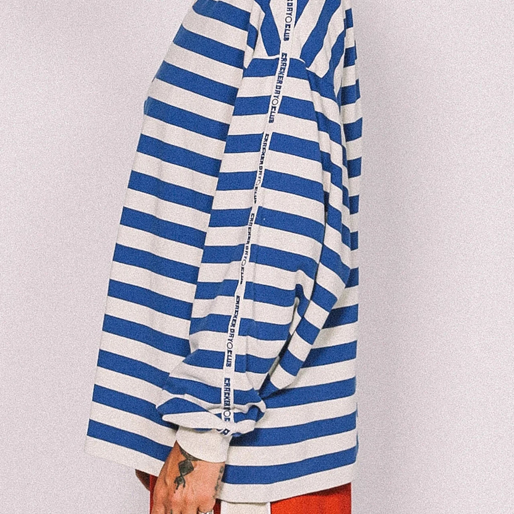 NAUTICAL LONG SLEEVE TEE - BLUE - cracker day club