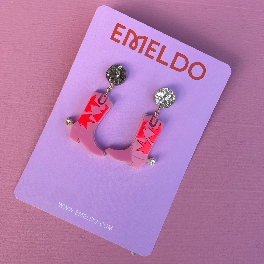 cowgirl boots-earrings-Emeldo