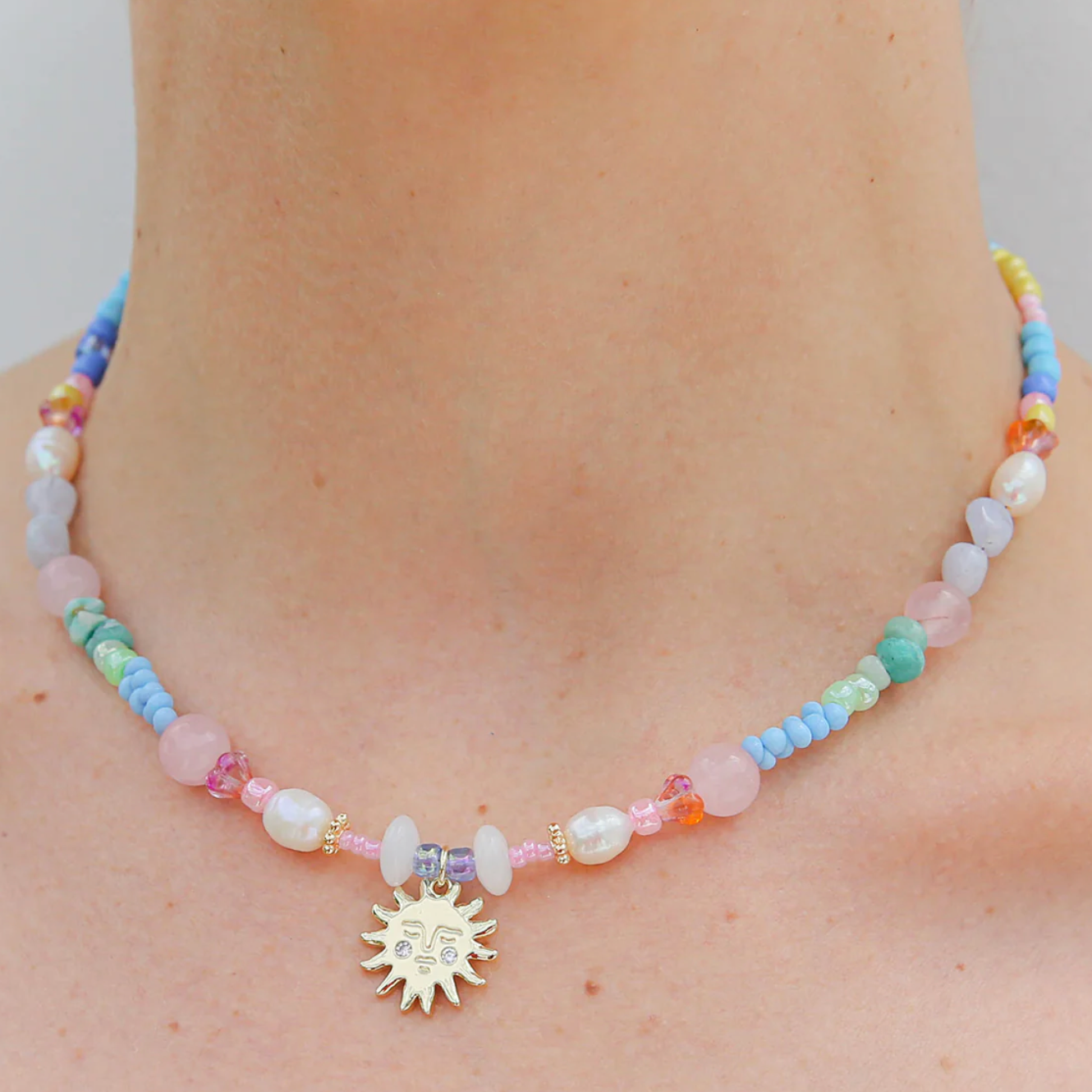 rainbow sun necklace-kingstown jewellery