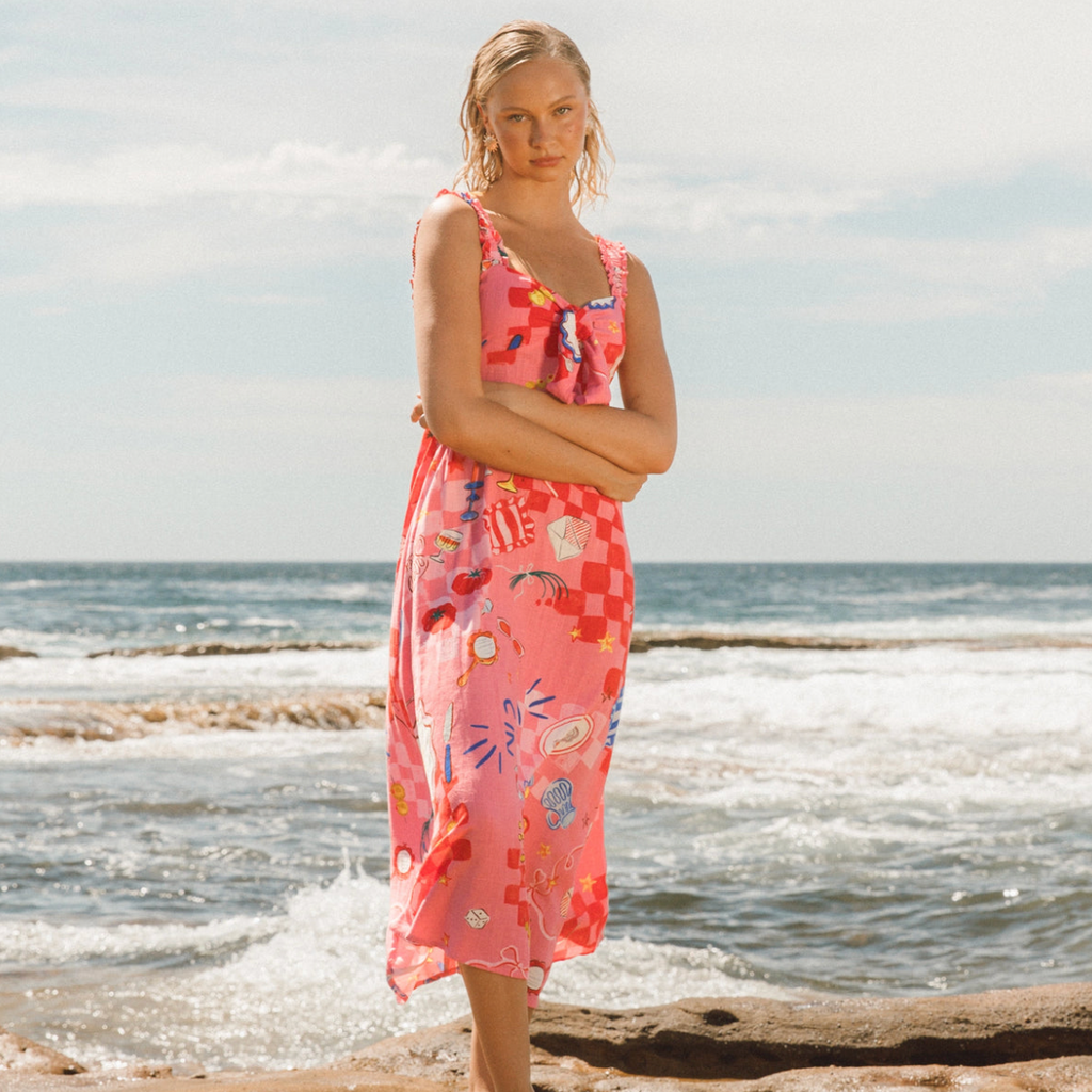 Amore midi dress-paper heart