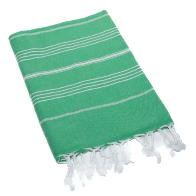 Classic green  Turkish towel - chasing Sundays