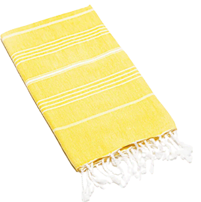 Classic yellow Turkish towel - chasing Sundays