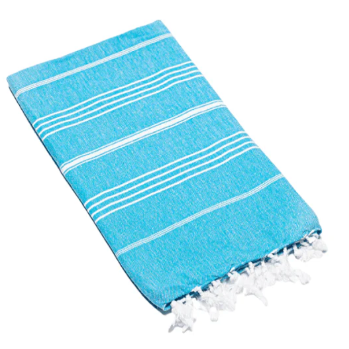 Classic turquoise Turkish towel - chasing Sundays