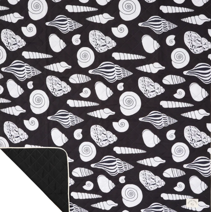 picnic blanket seashells - chasing Sundays