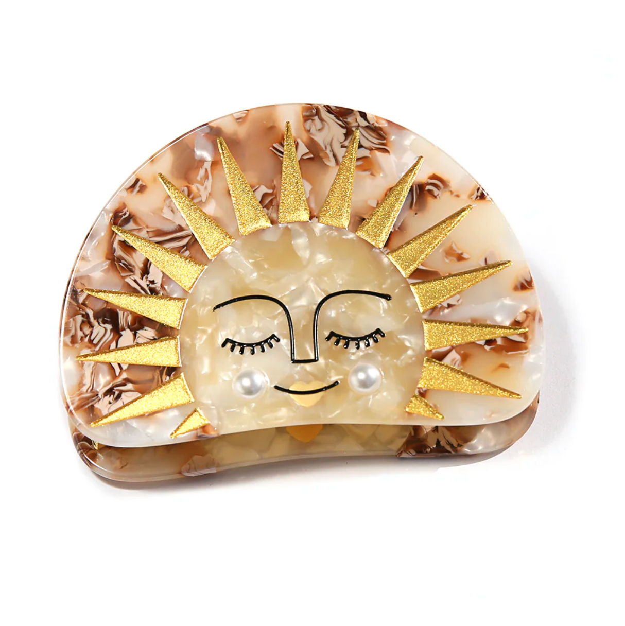 gold sun hair clip - Kingston jewerlly