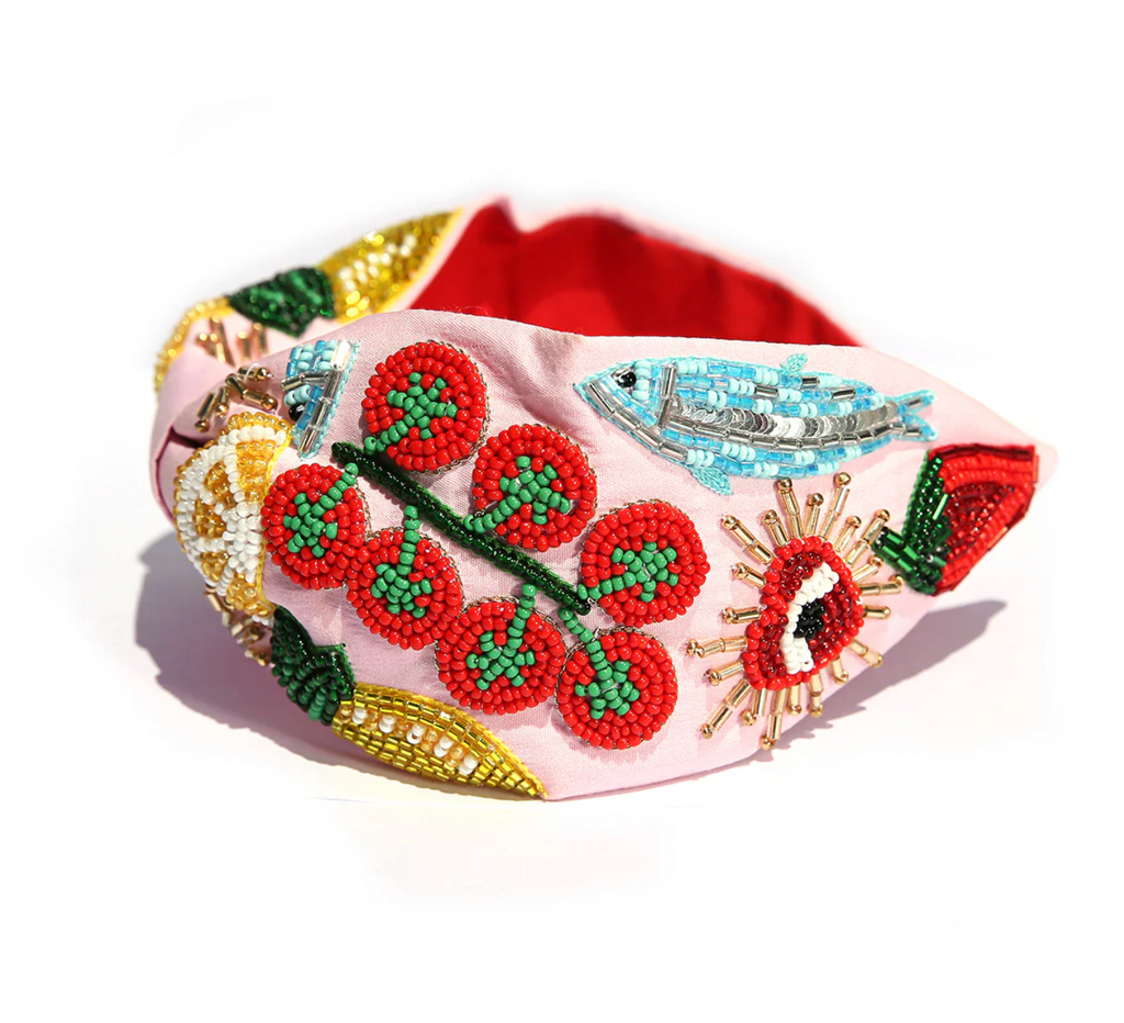 Pink Pomodoro Beaded Headband - Kingston Jewerlly