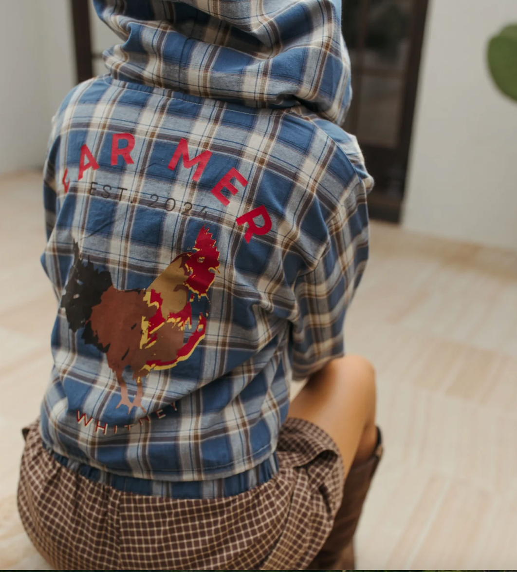 choke button up hoodie - by far mer