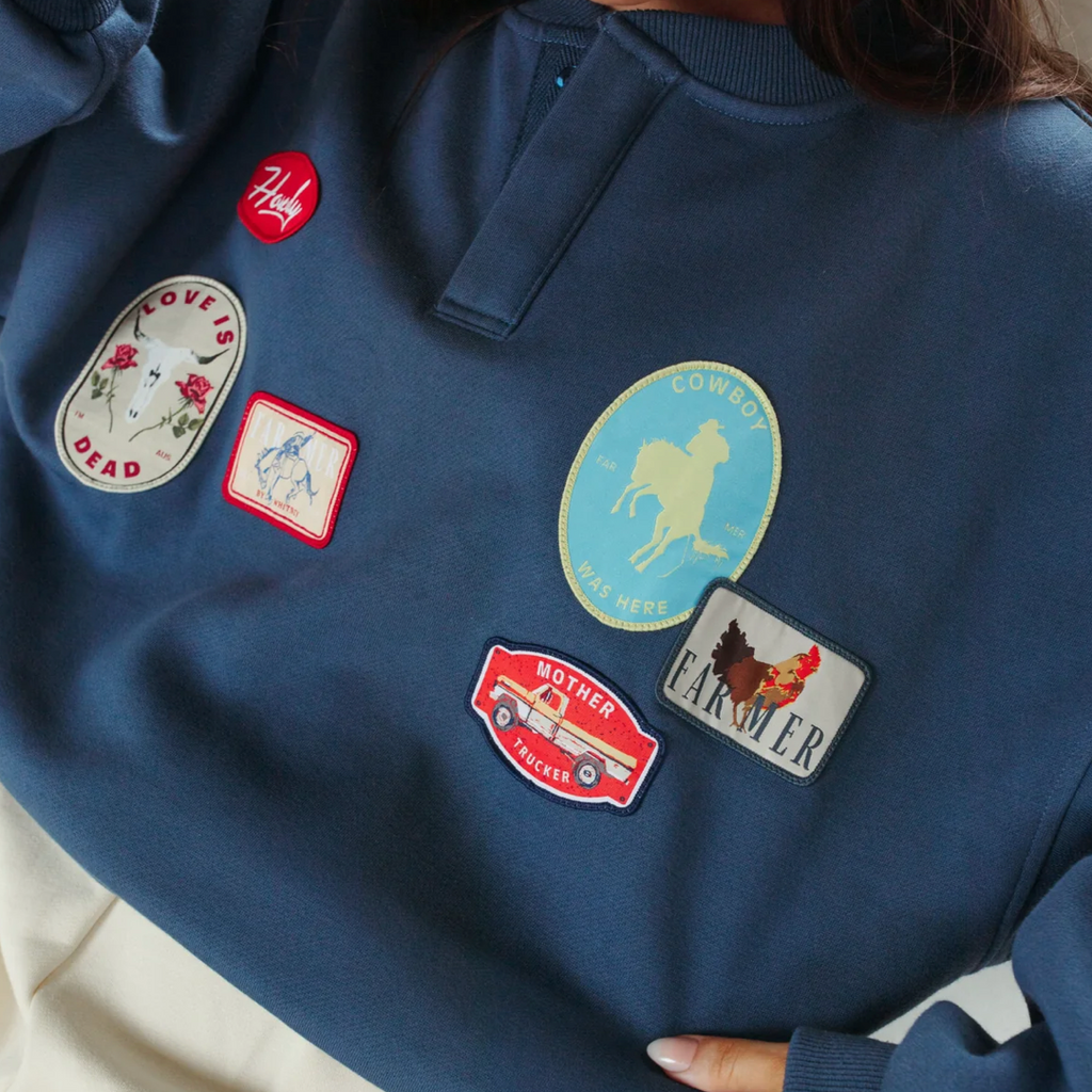 LOVE IS DEAD BUTTON-UP PULLOVER
