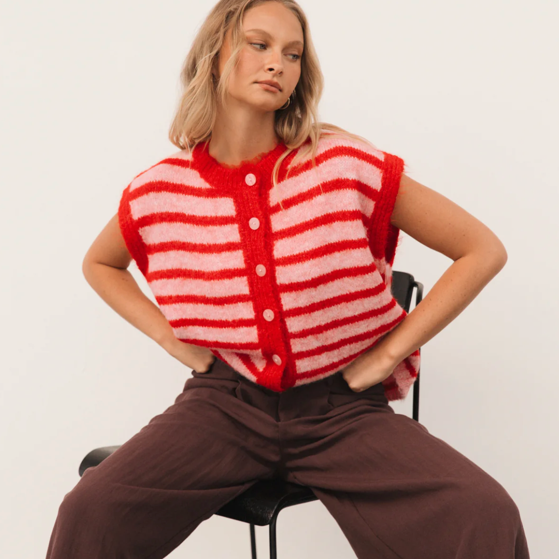 Ella stripe knit cardi - Paperheart