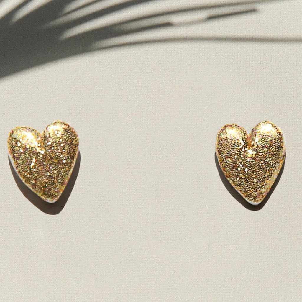 gold heart stud - Kingston Jewerlly