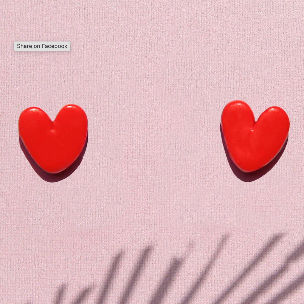 heart studs - Kingston jewerlly