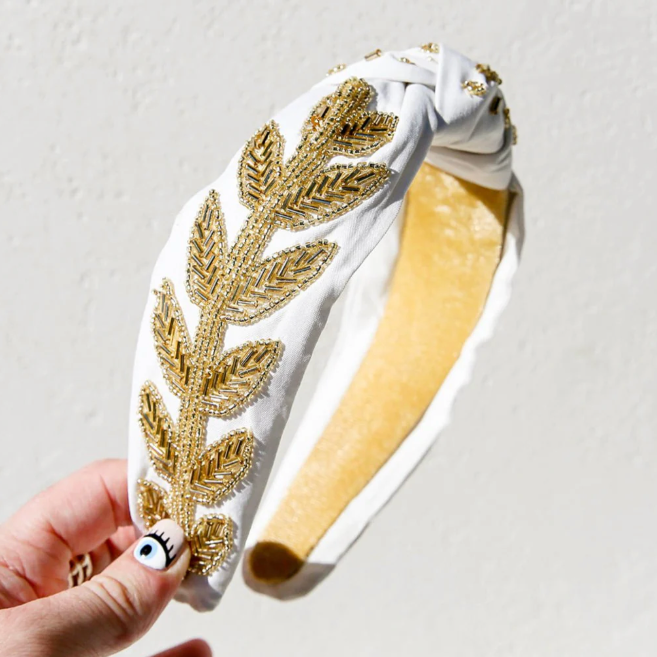 Goddess Beaded Headband - Gold