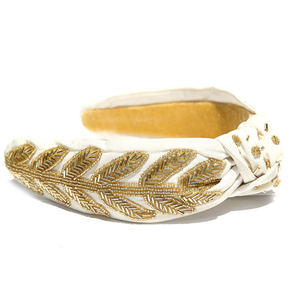 Goddess Beaded Headband - Gold