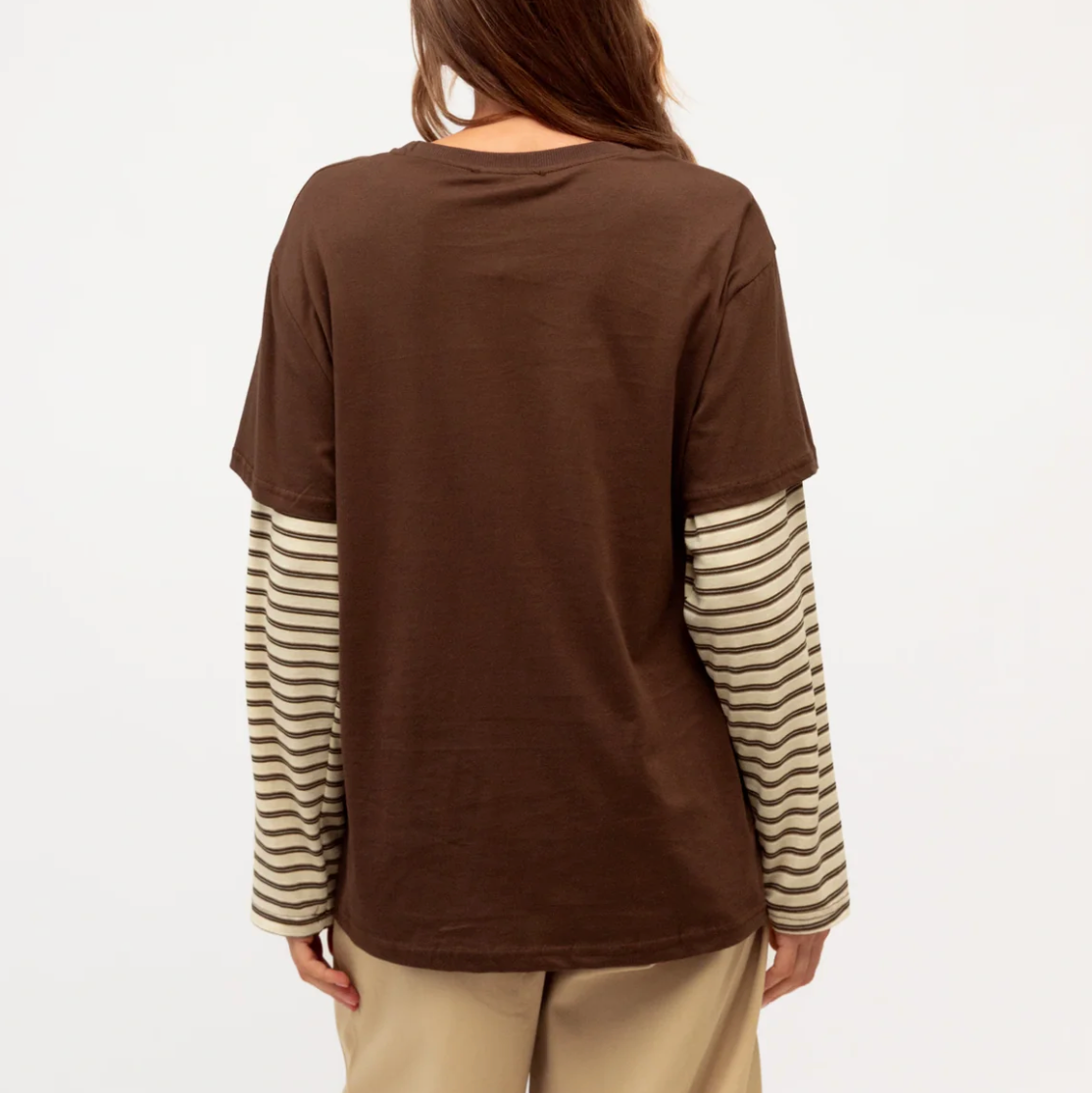 choc brown layered tee - paperheart